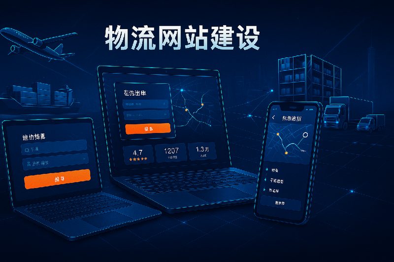 物流公司官网与运单查询项目工程现场图_物流官网建设